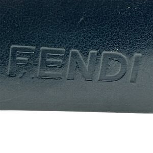 Fendi Black Twist Hard Faux Leather Sunglass Eyeglass Case Logo Lined Interior